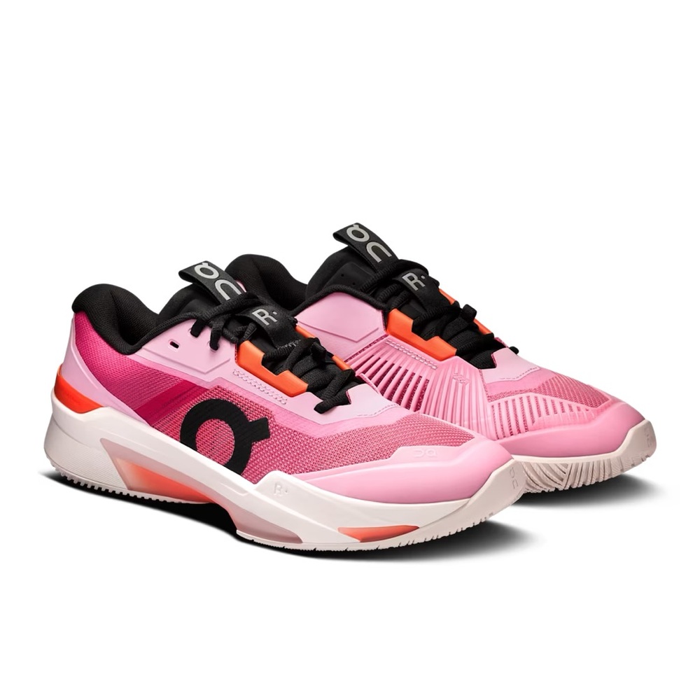 On Running Men's Pink Orange Black Lightweight Sneakers
